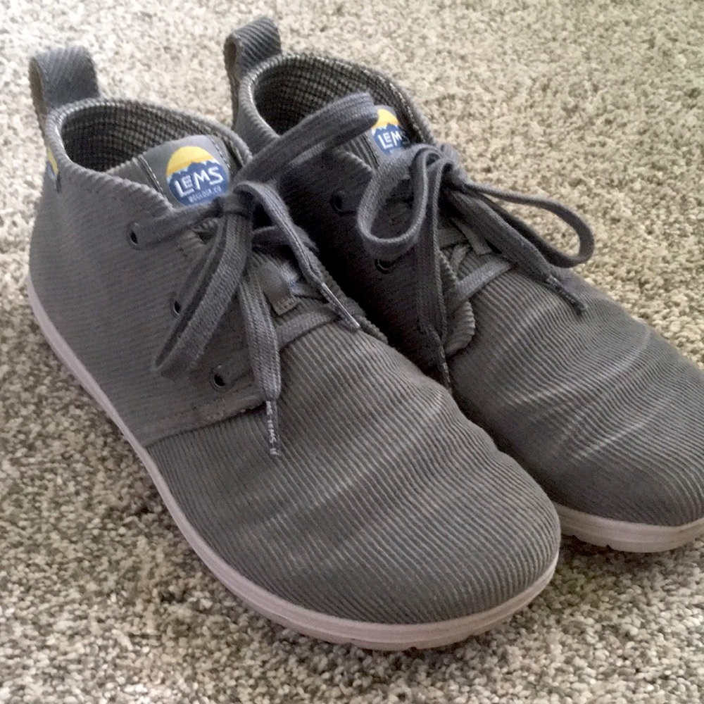 Gray Corduroy LEMS Chukka boots